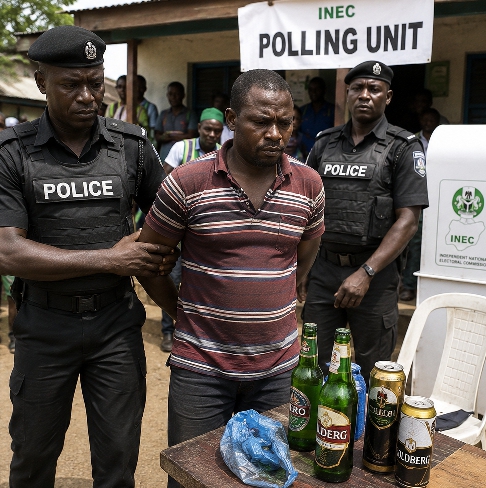 EKITI ELECTION: Police Enforce Ban on Alcohol Sales Around Polling Centres Arrest Man